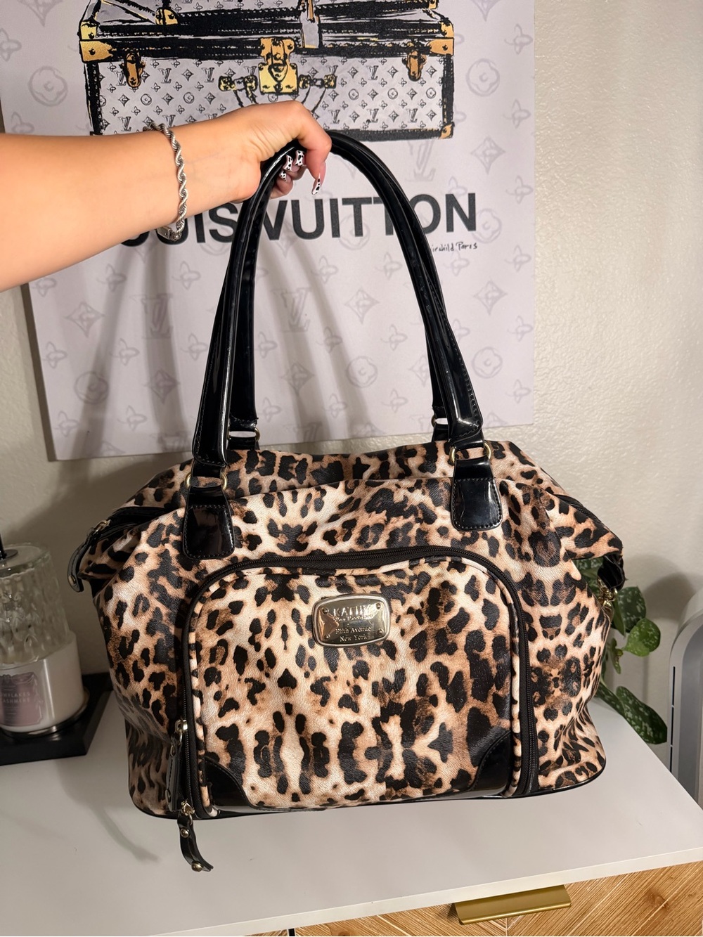 Kathy Van Zeeland Leopard print Handbag